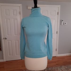 Magachoni baby blue cashmere turtelneck.